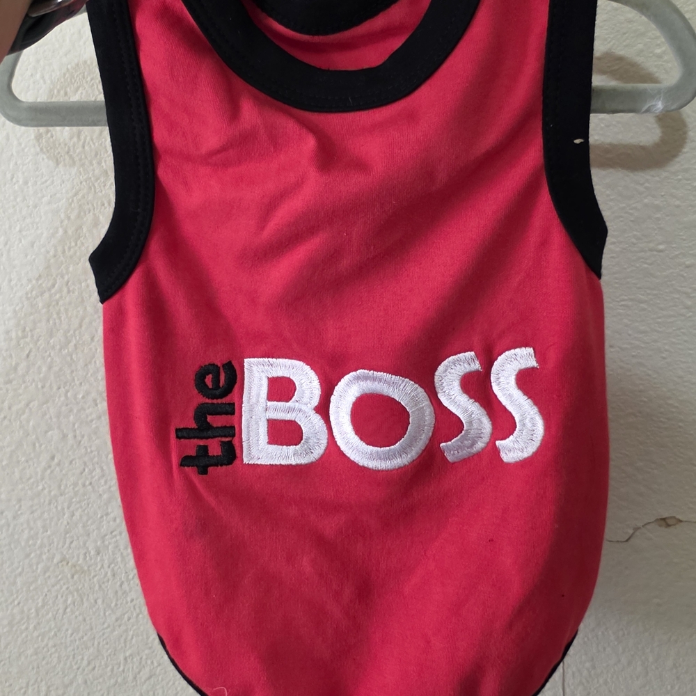 Stylish Red and Black Dog Tank Top